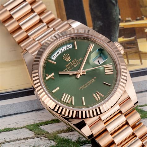 olive green rolex|rolex day date reference 228235.